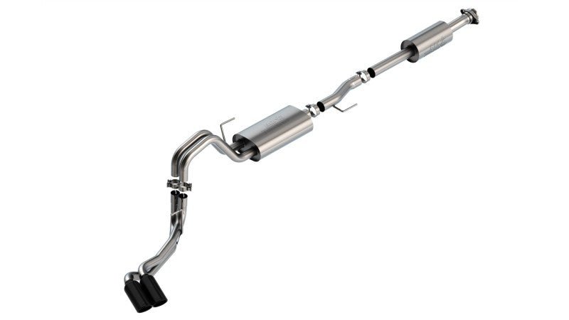 Borla F-150 2021 5.0L 4dr CC SB EC STB Lariat/KR/Pltnm/LTD 3/2.25 DSE Cat-Back Touring BLK CHR Tips - Crew Original
