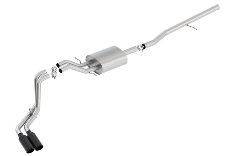 Borla S-Type Cat-Back 14-15 Sierra 1500 Std Bed/CC Short Bed 143.5in WB Side Exit Exhaust Black Tips - Crew Original