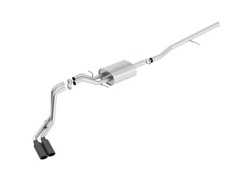 Borla S-Type Cat-Back 14-15 Sierra 1500 Std Bed/CC Short Bed 143.5in WB Side Exit Exhaust Black Tips - Crew Original