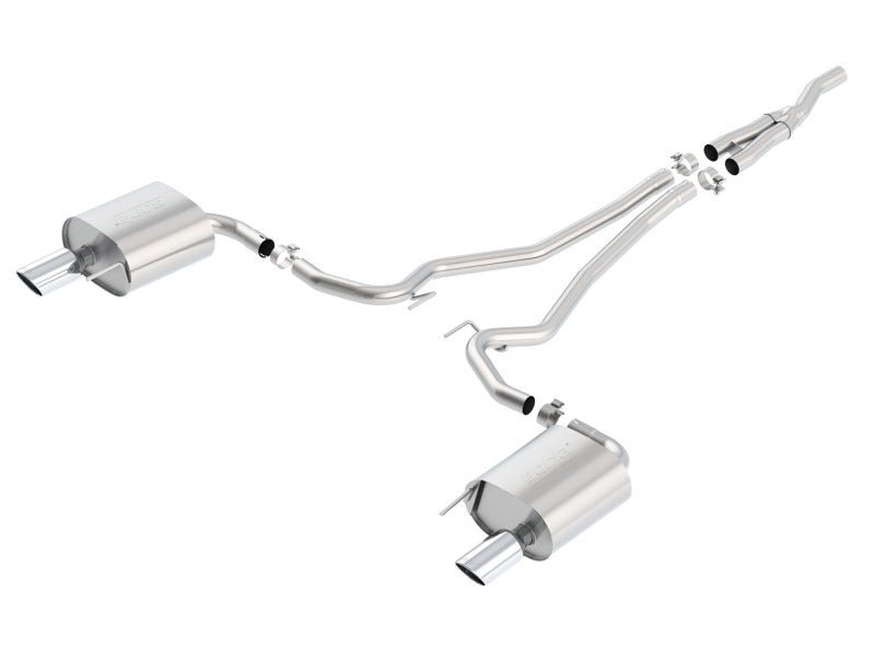 Borla S Type Cat Back 15-17 Ford Mustang 2.3L EcoBoost MT/AT 2.25in pipe 4in tip - Crew Original