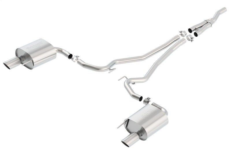 Borla S Type Cat Back 15-17 Ford Mustang 2.3L EcoBoost MT/AT 2.25in pipe 4in tip - Crew Original