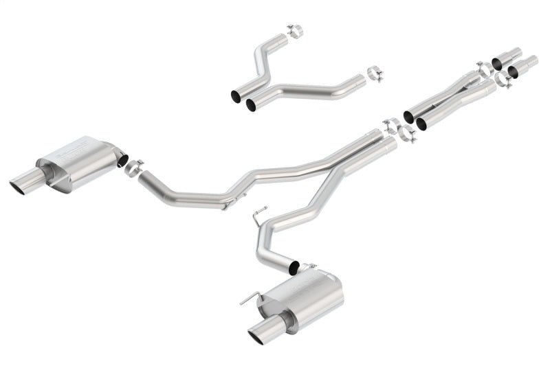 Borla S-Type Cat-Back 15-17 Ford Mustang GT 5.0L V8 MT/AT 3in pipe 4in tip - Crew Original