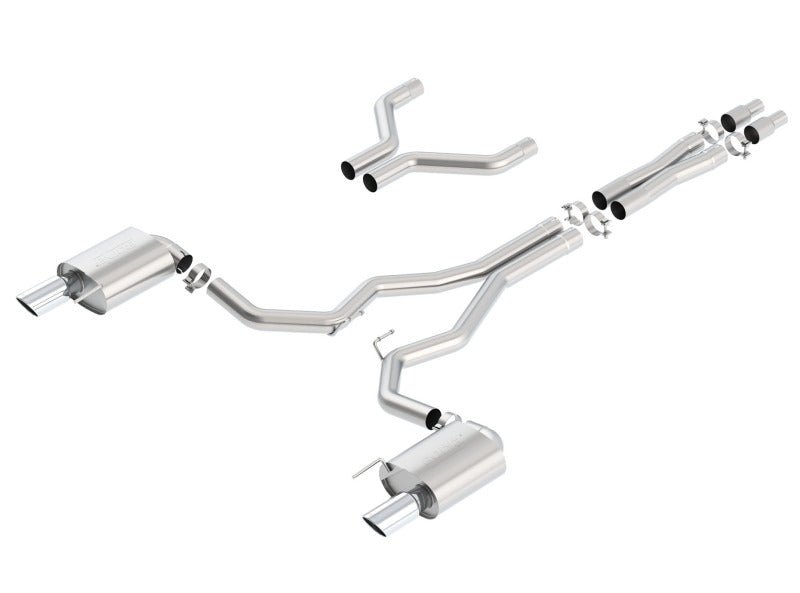 Borla S-Type Cat-Back 15-17 Ford Mustang GT 5.0L V8 MT/AT 3in pipe 4in tip - Crew Original