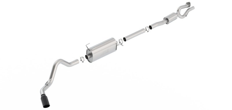 Borla S-Type Cat-Back 17-19 Ford F-250/350 Super Duty Side Exit Exhaust - Black Chrome Tip - Crew Original