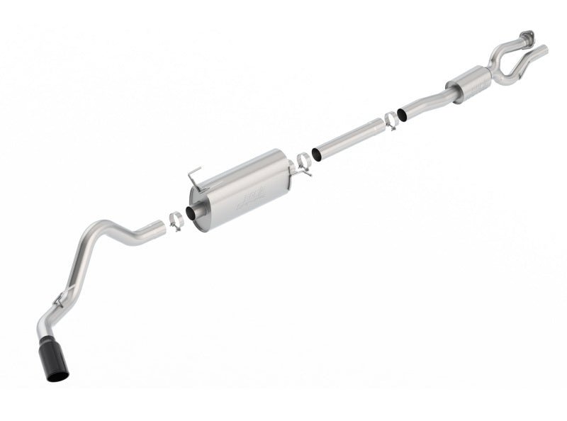 Borla S-Type Cat-Back 17-19 Ford F-250/350 Super Duty Side Exit Exhaust - Black Chrome Tip - Crew Original