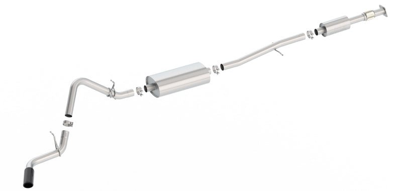 Borla S-Type Cat-Back 19-20 Chevrolet Silverado Side Exit Exhaust - Black Chrome Tip - Crew Original