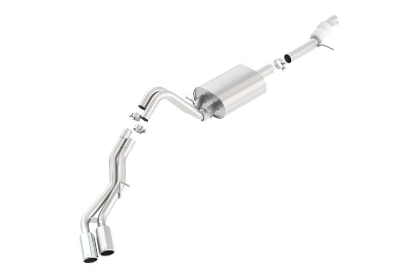 Borla Touring Cat Back 15-16 Chevy Tahoe 5.3L V8 2.75in, 2.25in Dual Same Side Exit 4in Tips - Crew Original