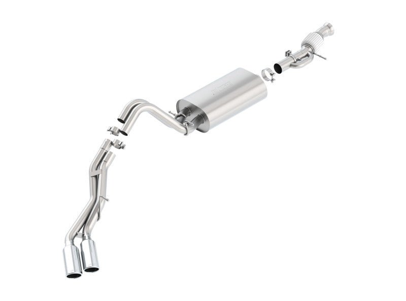 Borla Touring Cat Back 15-16 GMC Denali 6.2L V8 2.75in, 2.25in Dual Same Side Exit 4in Tips Exhaust - Crew Original