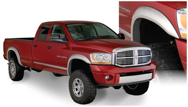Bushwacker 02-08 Dodge Ram 1500 Fleetside Extend-A-Fender Style Flares 4pc 78.0/96.0in Bed - Black - Crew Original