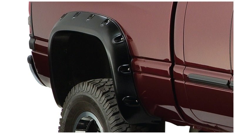 Bushwacker 02-08 Dodge Ram 1500 Fleetside Pocket Style Flares 2pc 75.9/76.3/97.9in Bed - Black - Crew Original