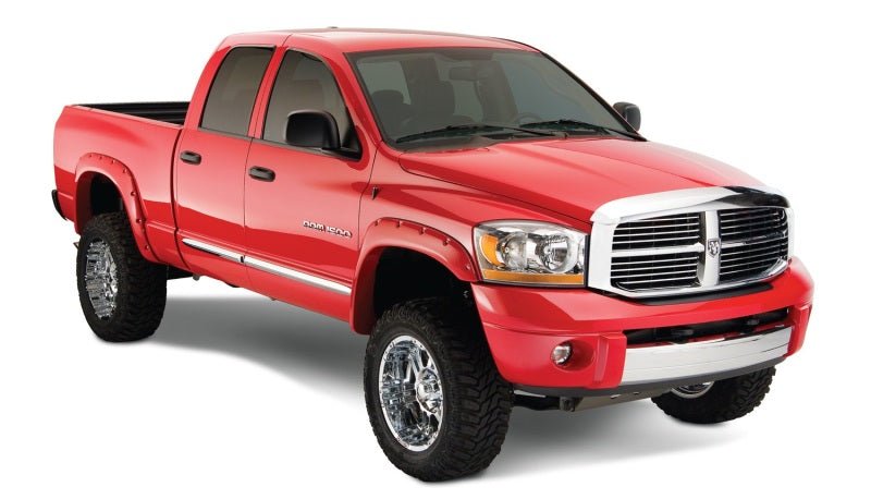 Bushwacker 02-08 Dodge Ram 1500 Fleetside Pocket Style Flares 4pc 75.9/76.3/97.9in Bed - Black - Crew Original