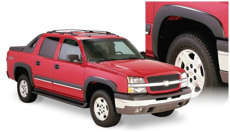 Bushwacker 03-06 Chevy Avalanche 1500 OE Style Flares 4pc w/out Body Hardware - Black - Crew Original