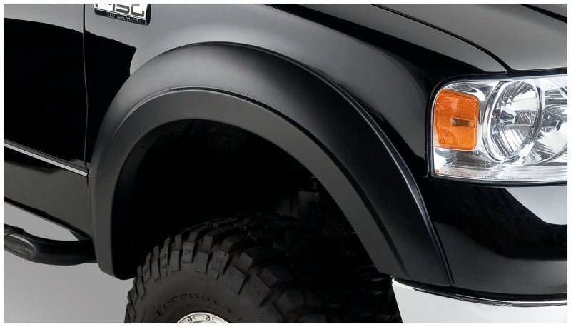 Bushwacker 04-08 Ford F-150 Extend-A-Fender Style Flares 2pc - Black - Crew Original