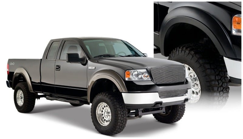 Bushwacker 04-08 Ford F-150 Styleside Extend-A-Fender Style Flares 4pc 66.0/78.0/96.0in Bed - Black - Crew Original