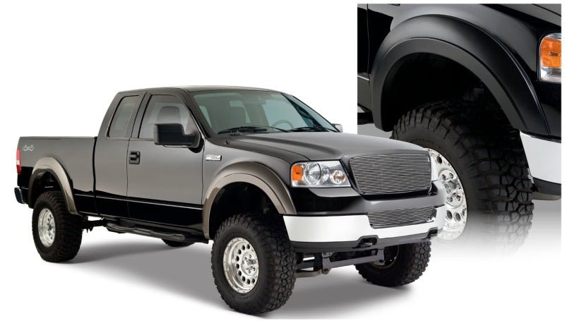 Bushwacker 04-08 Ford F-150 Styleside Extend-A-Fender Style Flares 4pc 66.0/78.0/96.0in Bed - Black - Crew Original