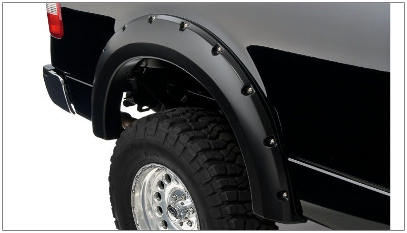 Bushwacker 04-08 Ford F-150 Styleside Pocket Style Flares 2pc 66.0/78.0/96.0in Bed - Black - Crew Original