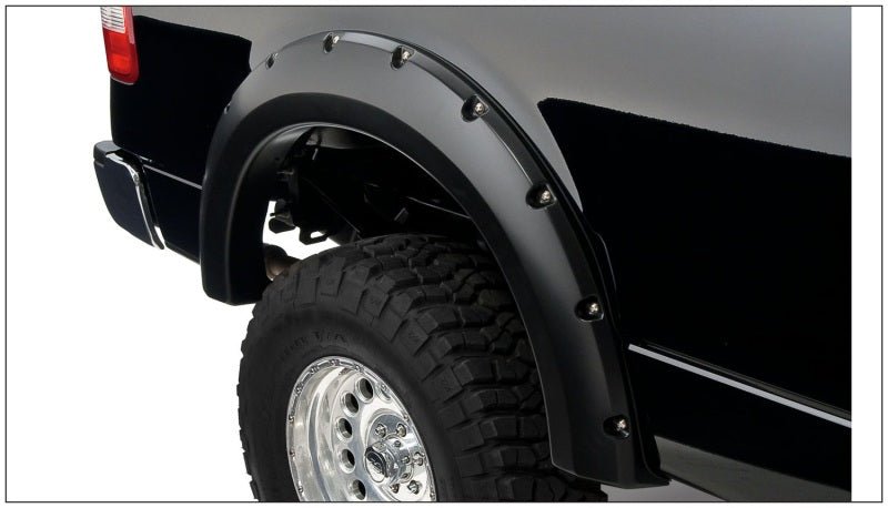 Bushwacker 04-08 Ford F-150 Styleside Pocket Style Flares 2pc 66.0/78.0/96.0in Bed - Black - Crew Original