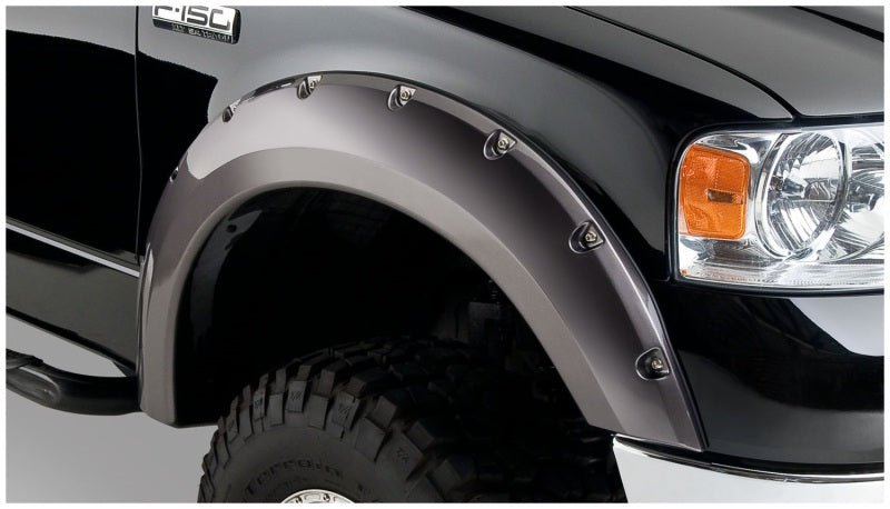 Bushwacker 04-08 Ford F-150 Styleside Pocket Style Flares 4pc 66.0/78.0/96.0in Bed - Black - Crew Original