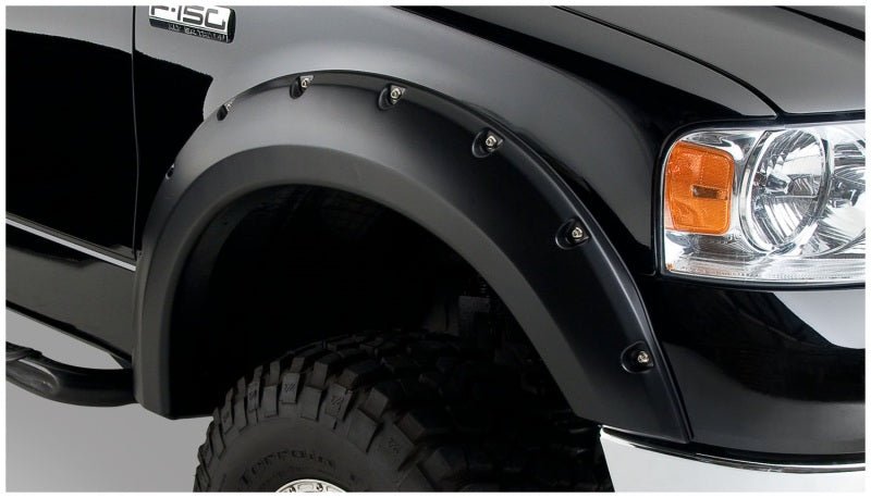 Bushwacker 04-08 Ford F-150 Styleside Pocket Style Flares 4pc 66.0/78.0/96.0in Bed - Black - Crew Original