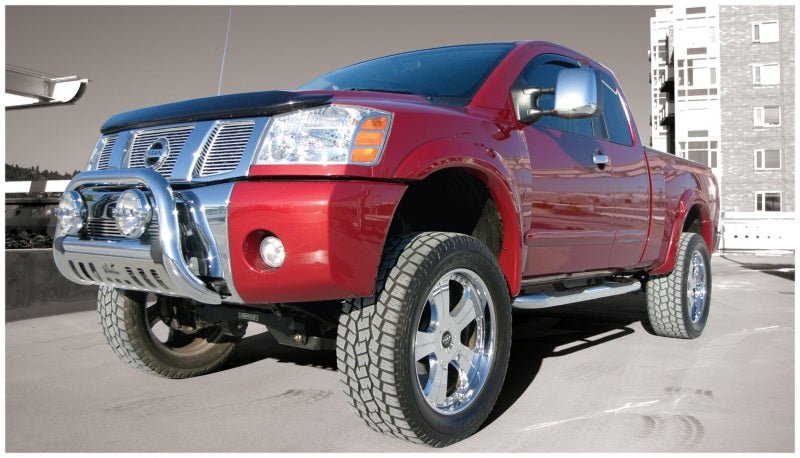 Bushwacker 04-15 Nissan Titan Extend-A-Fender Style Flares 4pc 67.1/78.9/84/96in - Black - Crew Original