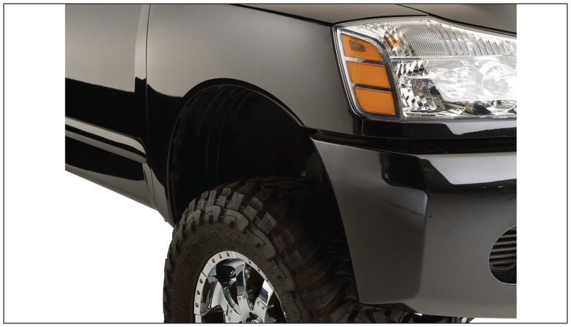 Bushwacker 04-15 Nissan Titan Pocket Style Flares 4pc 67.1/78.9/84/96in - Black - Crew Original