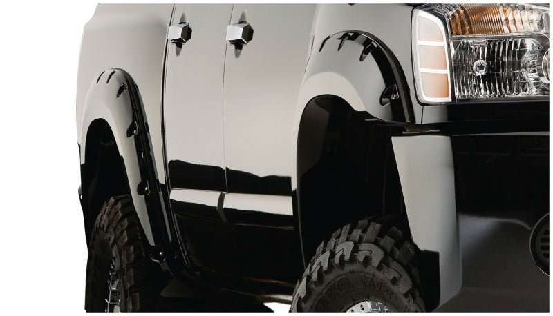 Bushwacker 04-15 Nissan Titan Pocket Style Flares 4pc 67.1/78.9/84/96in - Black - Crew Original