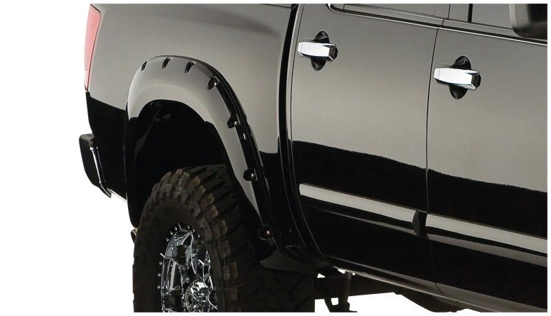Bushwacker 04-15 Nissan Titan Pocket Style Flares 4pc 67.1/78.9/84/96in - Black - Crew Original