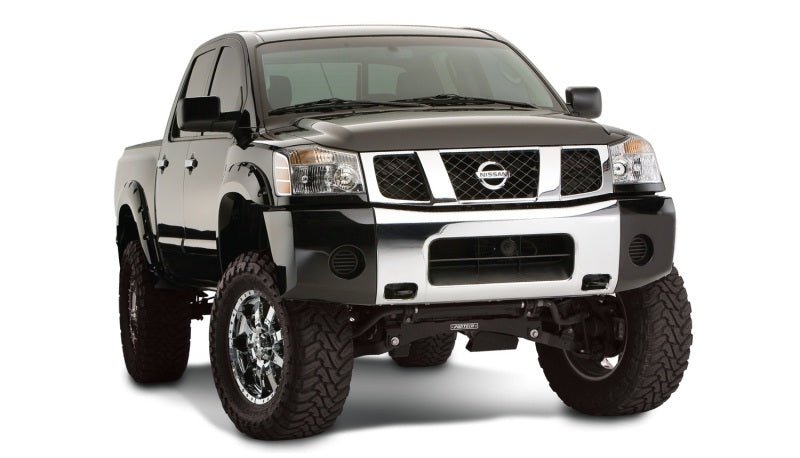 Bushwacker 04-15 Nissan Titan Pocket Style Flares 4pc 67.1/78.9/84/96in - Black - Crew Original