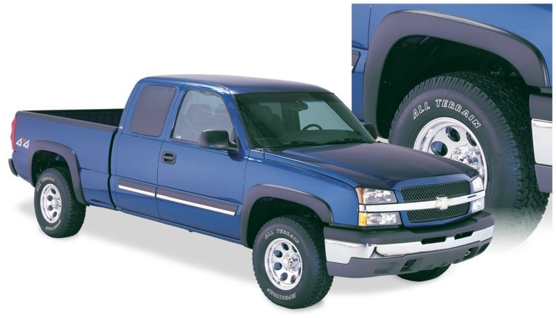 Bushwacker 07-07 Chevy Silverado 1500 Classic Fleetside OE Style Flares 4pc - Black - Crew Original