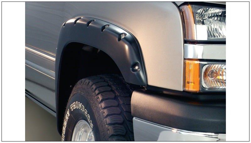 Bushwacker 07-07 Chevy Silverado 1500 Classic Fleetside Pocket Style Flares 4pc - Black - Crew Original