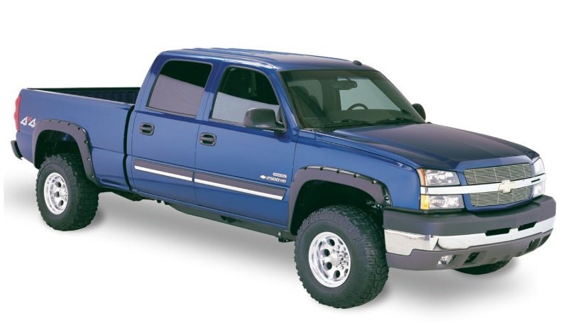 Bushwacker 07-07 Chevy Silverado 1500 Classic Fleetside Pocket Style Flares 4pc - Black - Crew Original