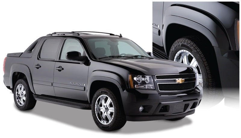 Bushwacker 07-13 Chevy Avalanche OE Style Flares 4pc - Black - Crew Original