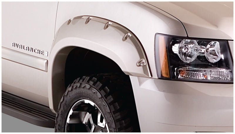 Bushwacker 07-13 Chevy Avalanche Pocket Style Flares 4pc - Black - Crew Original