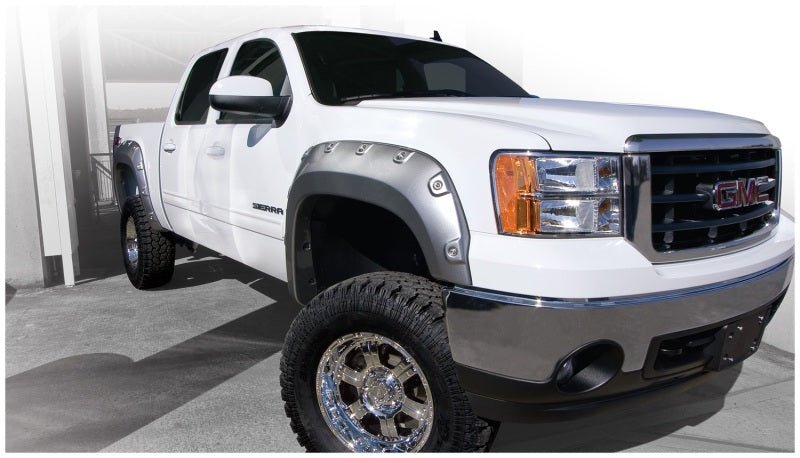 Bushwacker 07-13 GMC Sierra 1500 Boss Pocket Style Flares 2pc - Black - Crew Original
