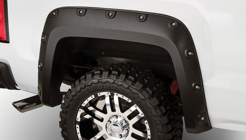 Bushwacker 07-13 GMC Sierra 1500 Fleetside Boss Pocket Style Flares 2pc 69.3in Bed - Black - Crew Original