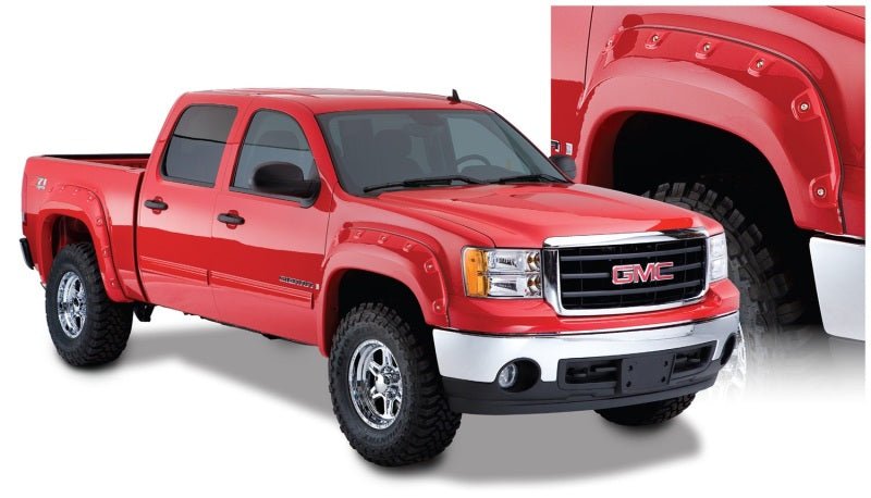 Bushwacker 07-13 GMC Sierra 1500 Fleetside Boss Pocket Style Flares 4pc 69.3in Bed - Black - Crew Original