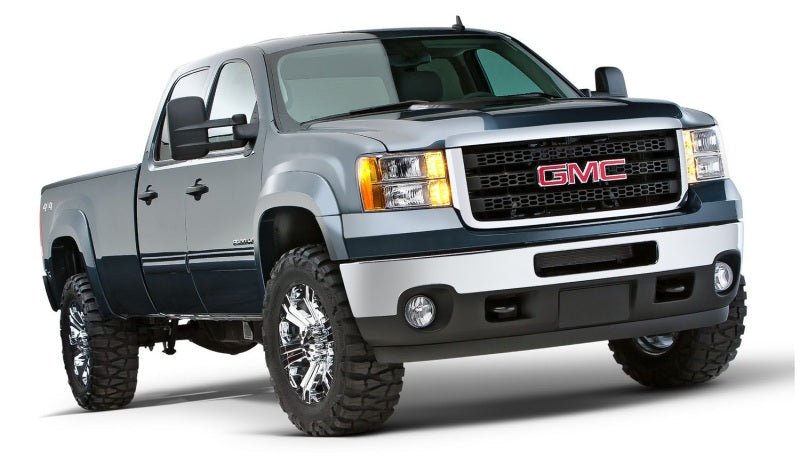 Bushwacker 07-13 GMC Sierra 1500 Fleetside Extend-A-Fender Style Flares 4pc 69.3in Bed - Black - Crew Original