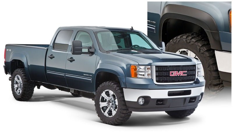 Bushwacker 07-13 GMC Sierra 1500 Fleetside Extend-A-Fender Style Flares 4pc 78.7/97.6in Bed - Black - Crew Original
