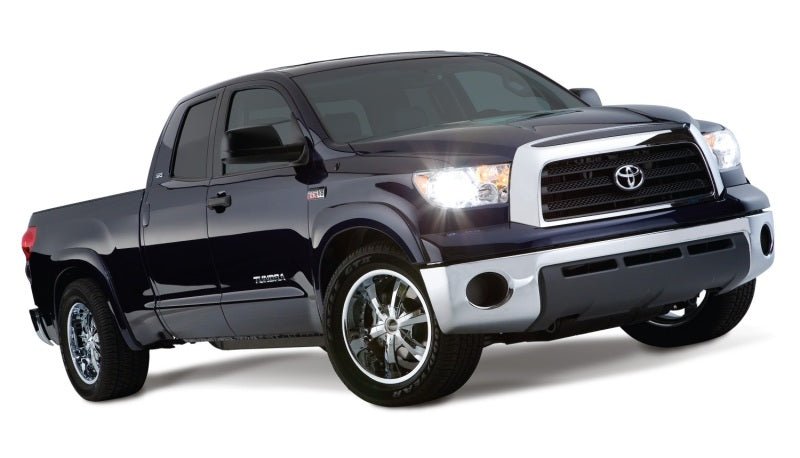 Bushwacker 07-13 Toyota Tundra Fleetside OE Style Flares 4pc w/ Factory Mudflap - Black - Crew Original