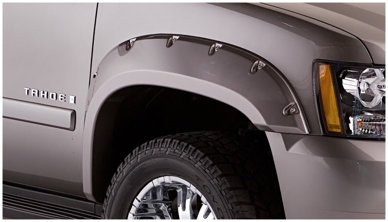 Bushwacker 07-14 Chevy Tahoe Pocket Style Flares 4pc Does Not Fit LTZ - Black - Crew Original