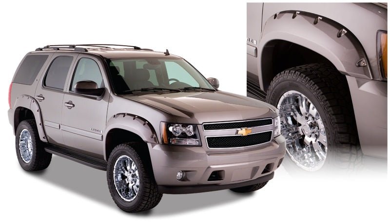 Bushwacker 07-14 Chevy Tahoe Pocket Style Flares 4pc Does Not Fit LTZ - Black - Crew Original