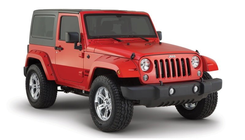 Bushwacker 07-18 Jeep Wrangler Pocket Style Flares 2pc - Black - Crew Original