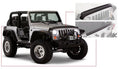 Bushwacker 07-18 Jeep Wrangler Trail Armor Hood and Tailgate Protector Excl Power Dome Hood - Black - Crew Original