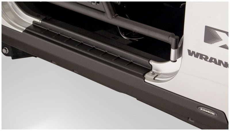 Bushwacker 07-18 Jeep Wrangler Trail Armor Rocker Panel and Sill Plate Cover - Black - Crew Original