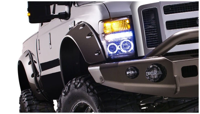 Bushwacker 08-10 Ford F-250 Super Duty Cutout Style Flares 2pc - Black - Crew Original