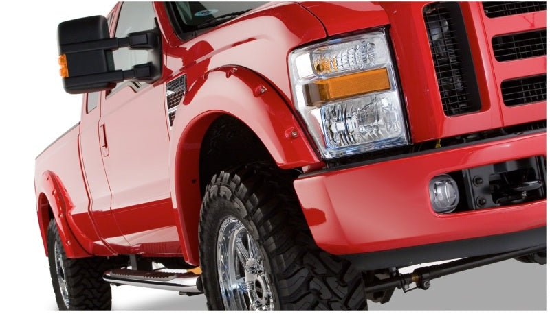 Bushwacker 08-10 Ford F-250 Super Duty Styleside Pocket Style Flares 4pc 81.0/96.0in Bed - Black - Crew Original