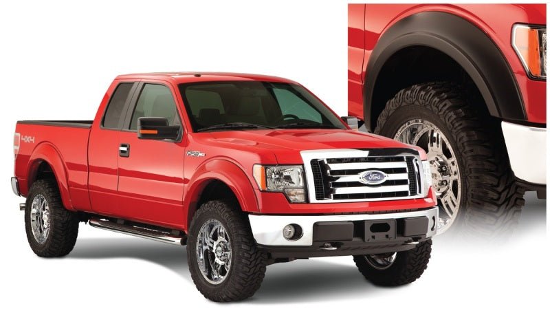 Bushwacker 09-14 Ford F-150 Styleside Extend-A-Fender Style Flares 4pc 67.0/78.8/97.4in Bed - Black - Crew Original