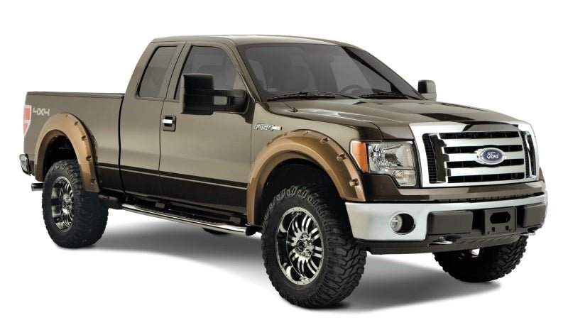 Bushwacker 09-14 Ford F-150 Styleside Max Pocket Style Flares 4pc 67.0/78.8/97.4in Bed - Black - Crew Original