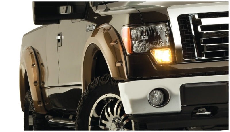 Bushwacker 09-14 Ford F-150 Styleside Max Pocket Style Flares 4pc 67.0/78.8/97.4in Bed - Black - Crew Original