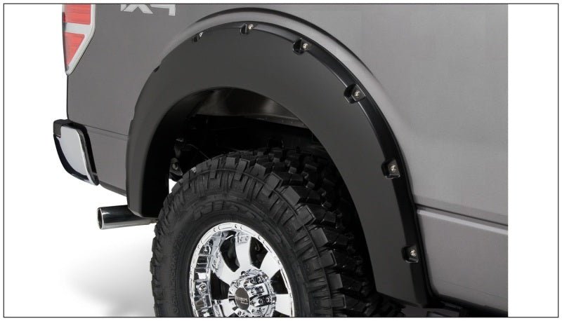Bushwacker 09-14 Ford F-150 Styleside Pocket Style Flares 2pc 67.0/78.8/97.4in Bed - Black - Crew Original